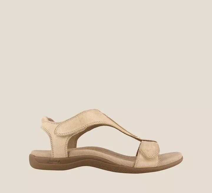 Sandales compensées à plateforme pour femmes, avec bride velcro et semelles épaisses.