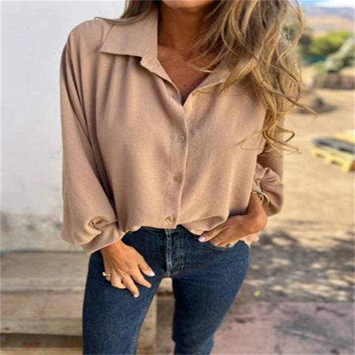 Chemise à manches longues pour femme