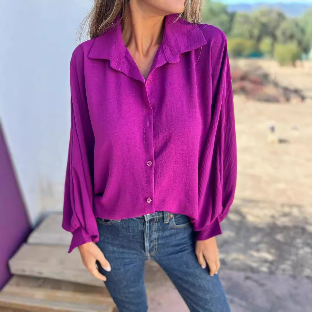 Chemise à manches longues pour femme