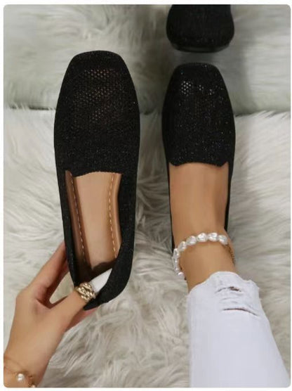 Chaussures plates de sport basses à bout rond pour femmes