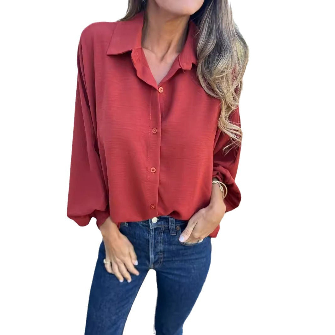 Chemise à manches longues pour femme