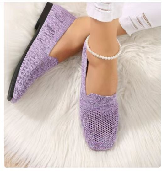 Chaussures plates de sport basses à bout rond pour femmes