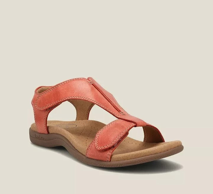 Sandales compensées à plateforme pour femmes, avec bride velcro et semelles épaisses.