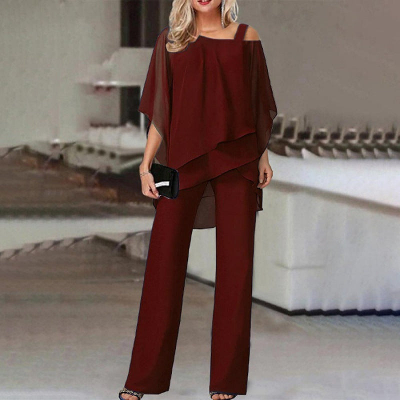 Ensemble Chic Femme Haut Asymétrique