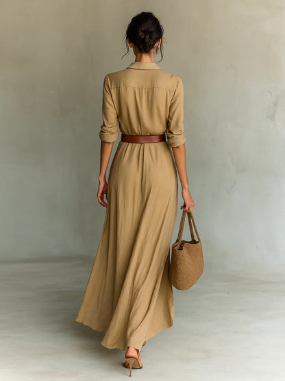 Robe Élégante Asymétrique – Taille Haute Chic