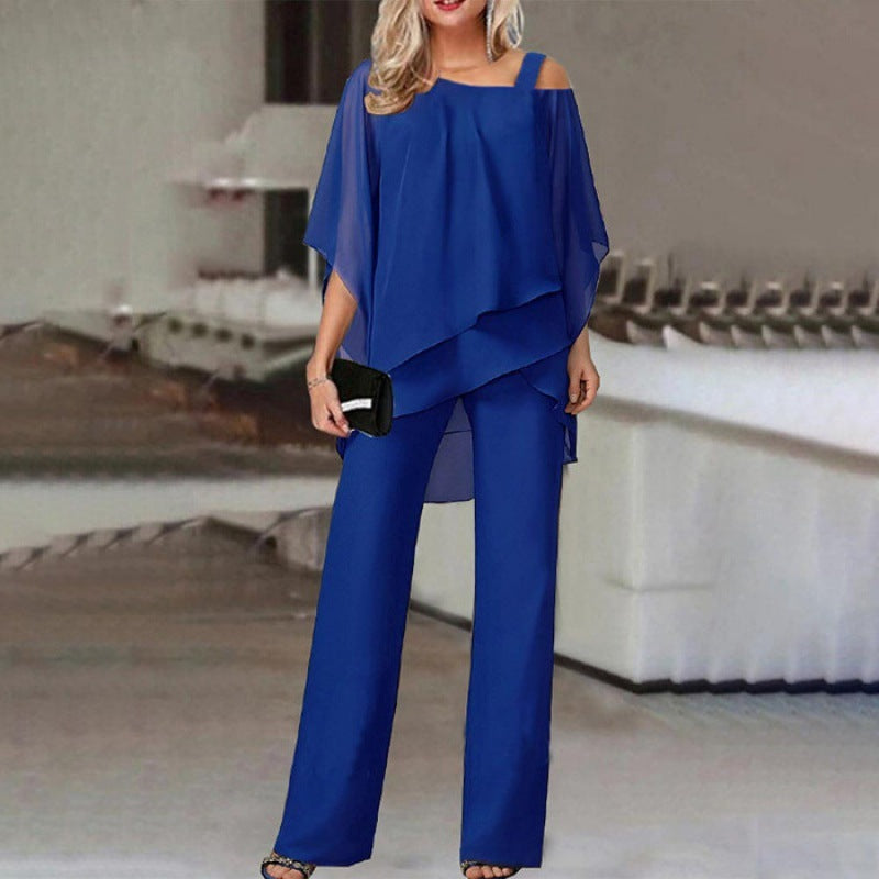 Ensemble Chic Femme Haut Asymétrique