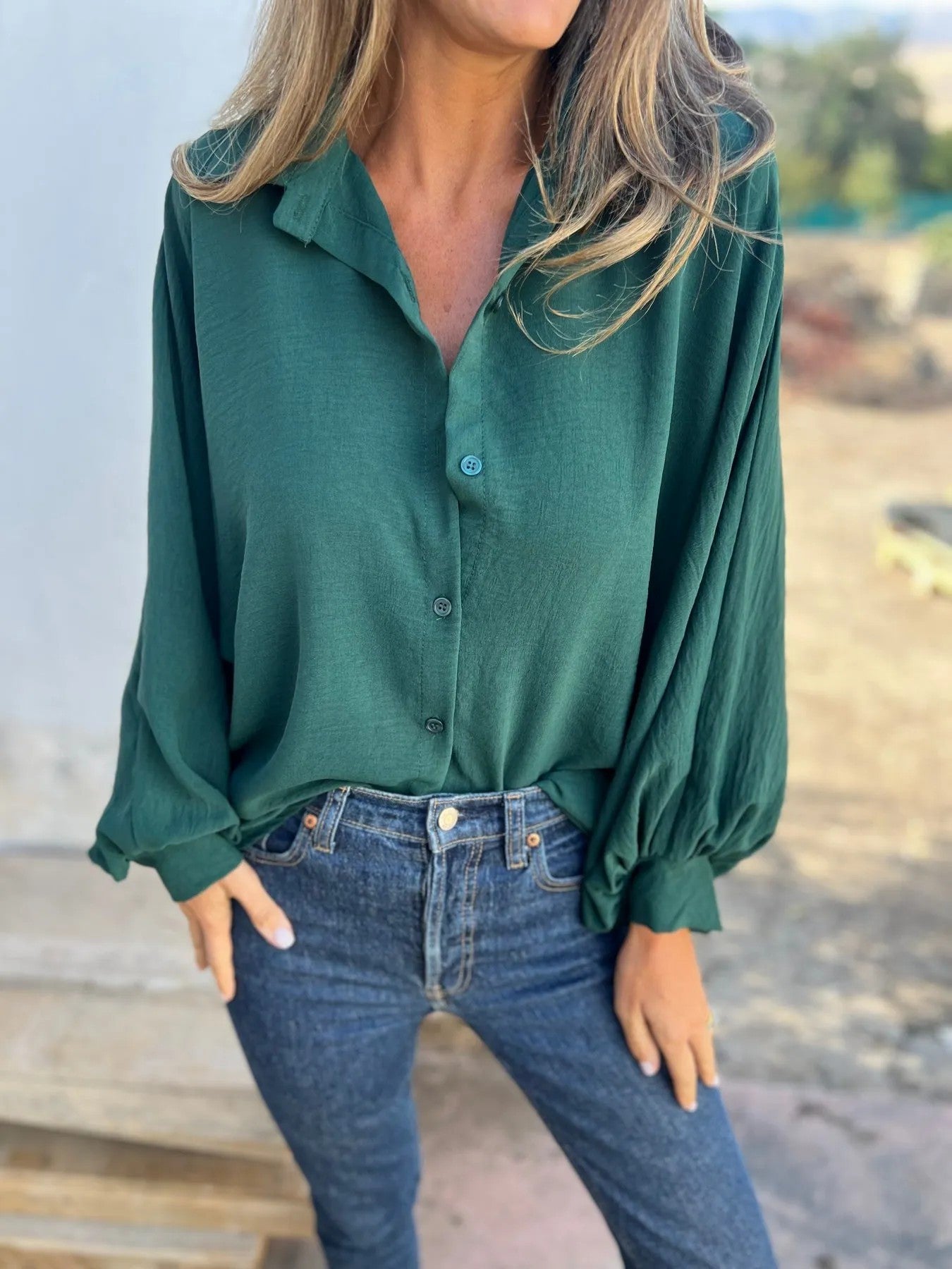 Chemise à manches longues pour femme