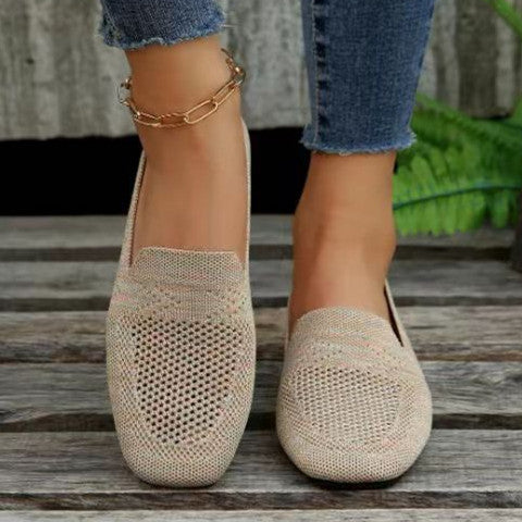 Chaussures plates de sport basses à bout rond pour femmes