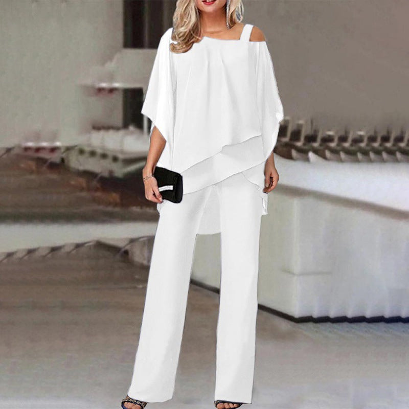 Ensemble Chic Femme Haut Asymétrique