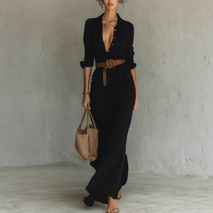 Robe Élégante Asymétrique – Taille Haute Chic